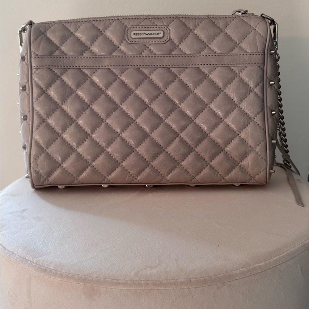 Rebecca Minkoff Taupe Quilted Crossbody Bag